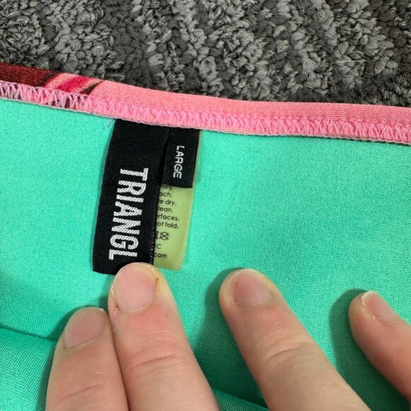 Triangl Pink Floral Neoprene Bikini Bottom – Size Large –Tropical Print swim - Picture 3 of 6